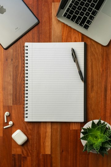 Notebook and Pen Flat Lay