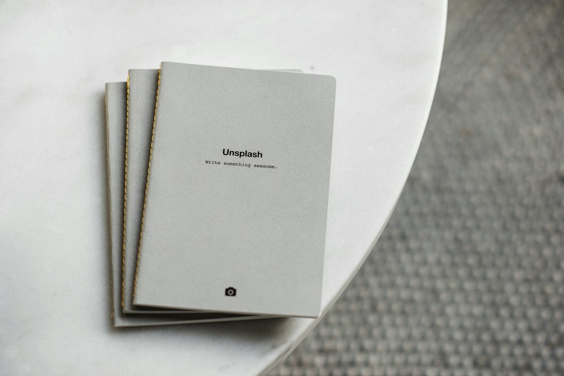 Grey Notebooks with Inspirational Text