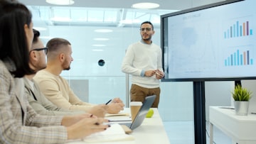 Sales Presentation in Conference Room