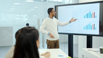 Sales Presentation in Modern Office